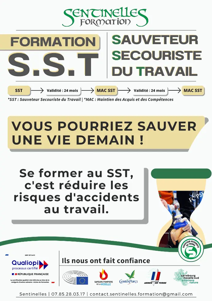 Flyer publicitaire Formation SST